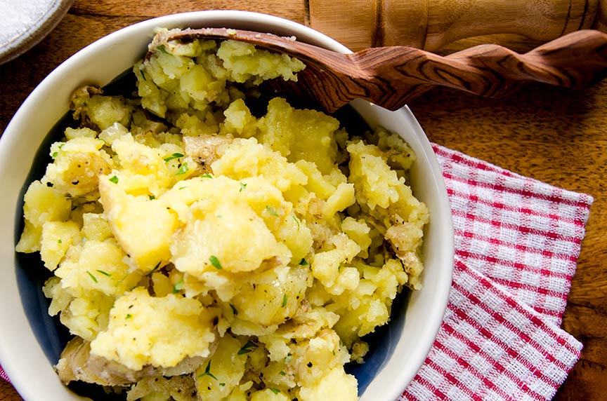 Roasted Butter Poached Garlic Mashed Potatoes | FeedtheFork
